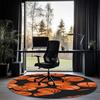 Basketball Bedruckter Runder Teppich Teppich Stuhlteppich Läufer Eingang Fußmatten, für Bürostuhl Wohnzimmer Schlafzimmer Küche.