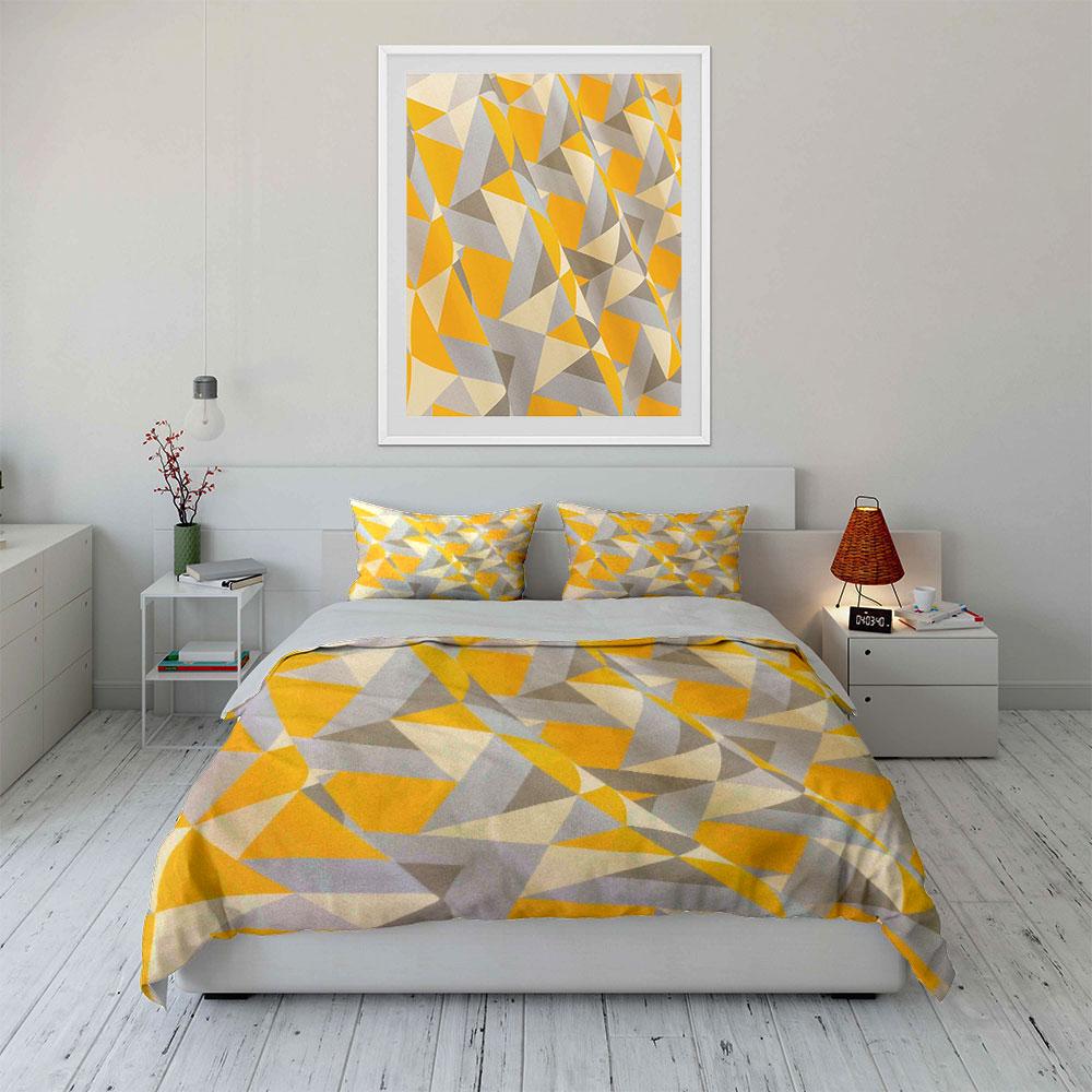 Geometrisches Muster Drei-teiliges Bettwäsche-Set Mehrere Größen Kinder- und Schlafzimmer für Erwachsene Exquisites 3-teiliges Bettwäsche-Set, Geschenk