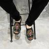 Fashion Cloth Shoes Embroidery Flower Social Guy Male Moccasin-Gommino Student Casual Shoes Fashion National Chinese Style 2024