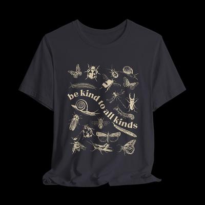 Be Kind To All Kinds Shirt, Insect Lover Graphic Tee, Bug Shirt, Nature Lover T-Shirt, Vintage Entomology Tee