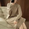 Women's Winter Thick Knit Knitwear Sweater To Knee Long Dress Streetwear Tops Pullovers For Women Elegant