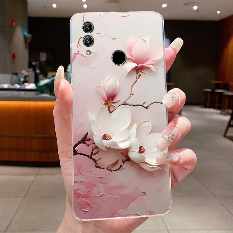Phone Case For Honor 10 Lite/Huawei P Smart 2019 Coque Butterfly Bow Protective Casing Transparent Soft Silicone TPU Cover Funda