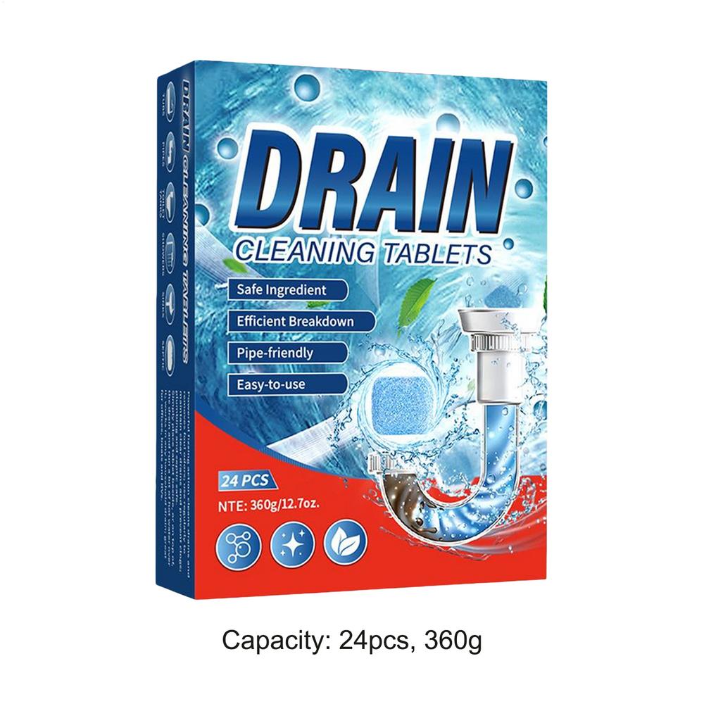 360g Drain Foam Cleaner Tablets Cleaner Unclogger Sink Powerful Unblocking Tablet For Kitchen Bathroom, Tubs, Sewer Line