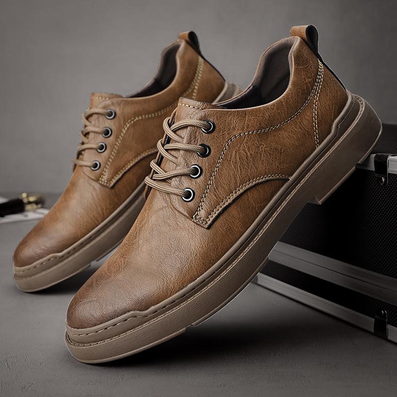 Fashion Classic Men's Genuine Leather Casual Shoes All-match Business Sneakers New Fashion Anti-skid Oxford Shoes Formal Dress Footwear