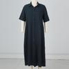 Women's Casual Cotton Linen Solid Color Loose Temperament Short Shirt Dress