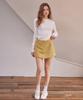 Lapineatteullie Classic Tweed Skirt Pants Yellow