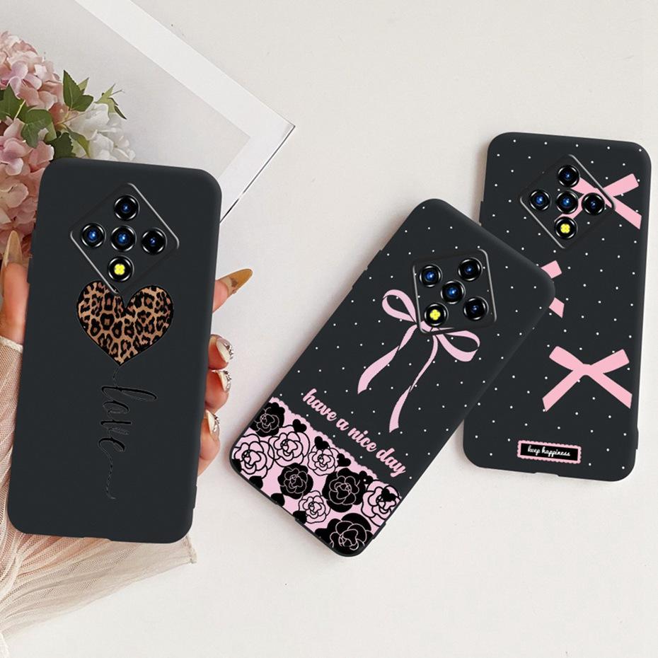 Cute Printing Phone Case For Infinix Zero8 Zero8i Soft Black Silicone TPU Cases For Infinix Zero 8 8i X687B X687 Covers Bumpers