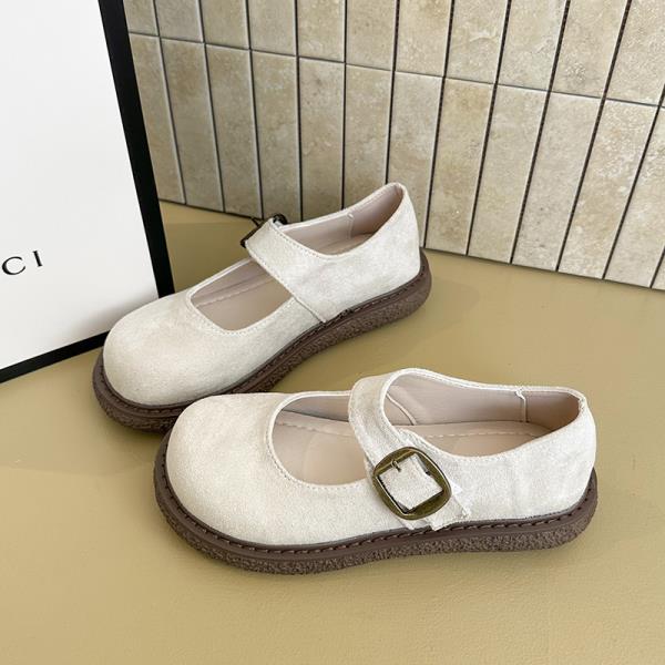 Fashion Retro Woman Shoes Female Footwear Shallow Mouth Soft Clogs Platform Dress New Summer Comfortable Creepers Mary Janes Flock