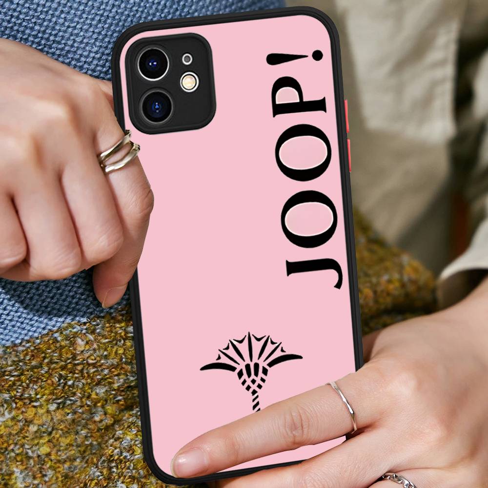 

J-Joops Logo Matte Protective Case For IPhone 16 15 14 13 12 11 Pro Max X XS MAX Protection Case iphone 16 pro