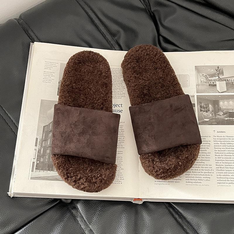 

Piaohong Versatile Casual Warm Cotton Slippers Women s New Milk Huhu Warm Huhu Outside Wear Mao Mao Shoes in Autumn and Winter 2025 40 темно-коричневого