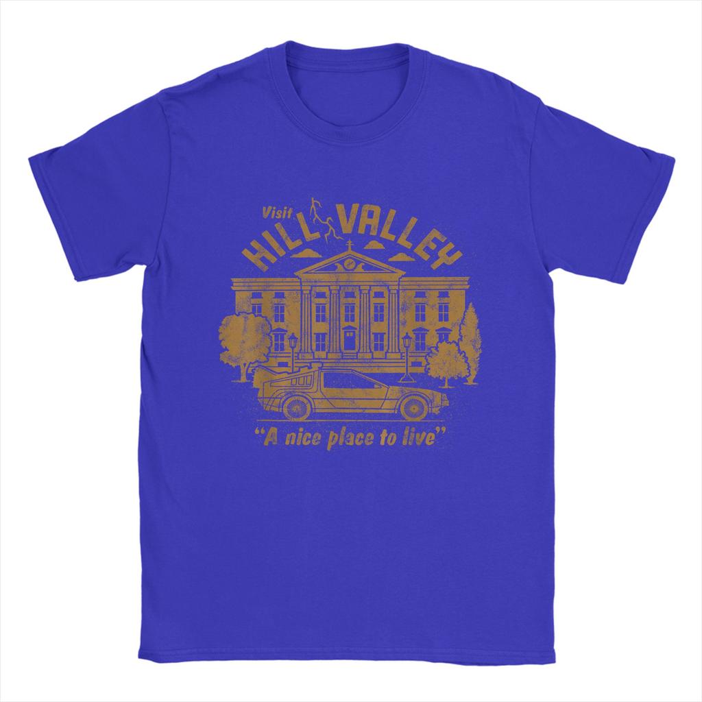Back To The Future Visit Hill Valley A Nice Place To Live TShirts Harajuku Summer Tees Streetwear Cotton Tops Gift Idea