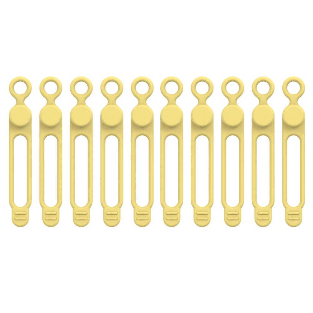 10pcs Silicone Cable Ties Set Elastic Reusable Cord Organizer Multi-function Wire Clip Bandage Cable Wire Storage Harness Strap