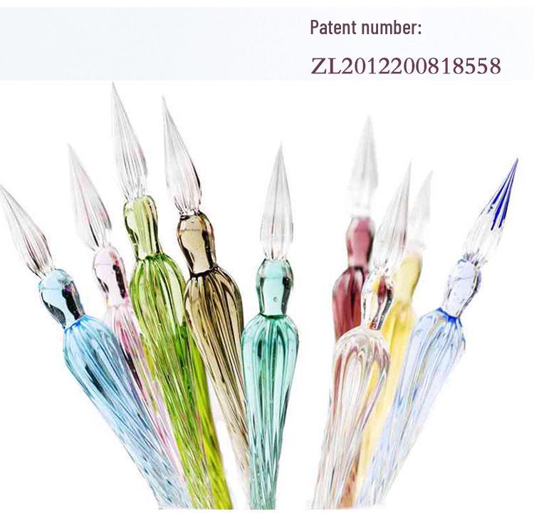 Creative Glass Signature Pen - Gift for Friends' Birthdays, Elegant Gift Box Included