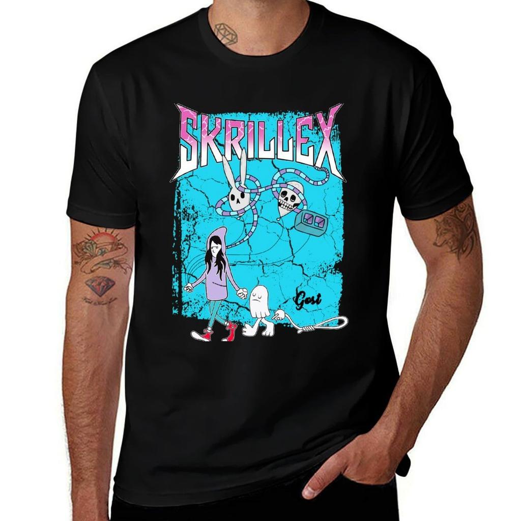 Skrillex Gost Album Cover T-Shirt Urban Casual Loose Fit Tee