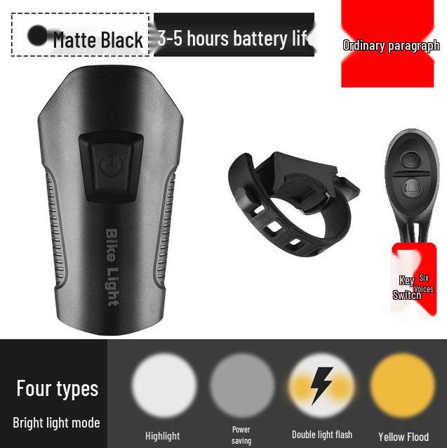 

USB Rechargeable High Beam Bike Light with Horn, Odometer & Waterproof Design
