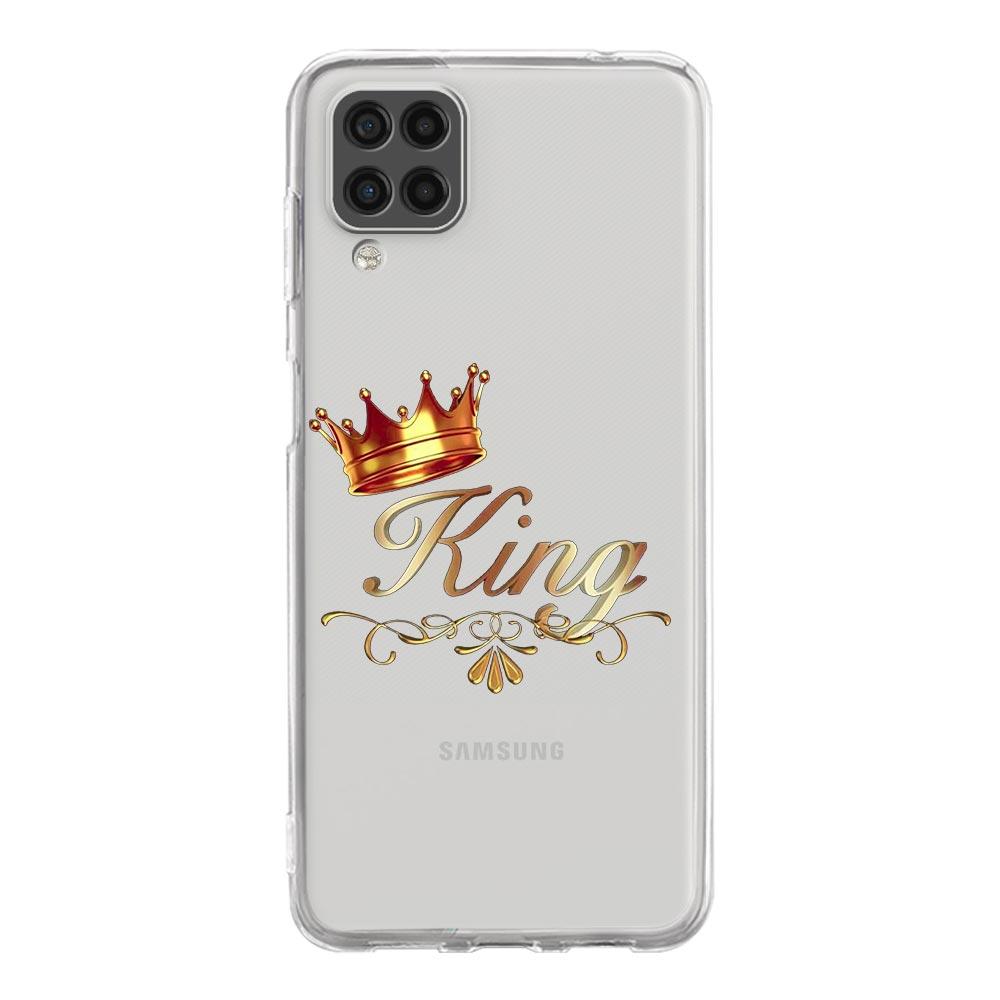Phone Case For Samsung A13 A33 A35 A55 A73 A53 A23 A51 A71 A21S A12 A31 A41 A05s A03S A15 A25 5G Couple Style Crown king Queen