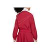 Nike Color Block Logo Print Stand Collar Long Sleeve Jacket Kids jackets Red FB1267-620