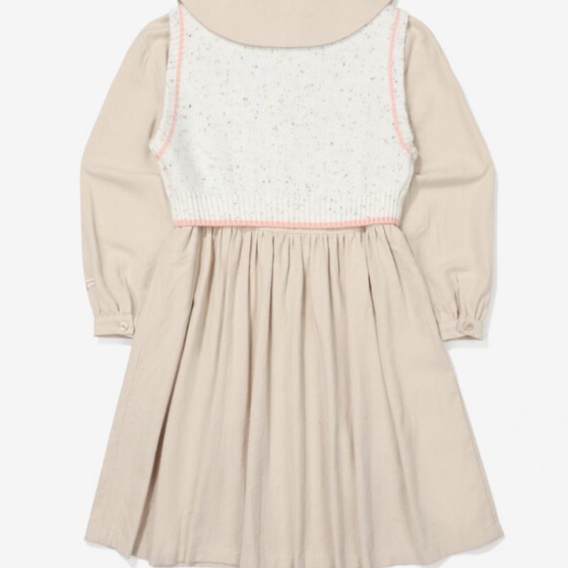 [fila Kids] Essential+ Dress Vest Set  Fk2opf3301f Beg  q0zFk2opf3301fBeg