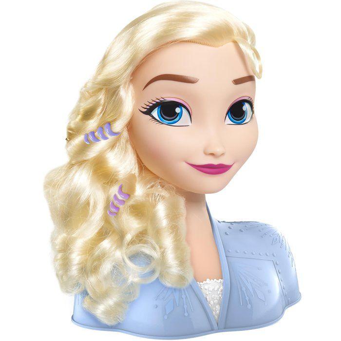 Tête à coiffer - disney - la reine des neiges - elsa - 14 accessoires - dès 3 ans