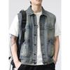 Men's Retro Denim Workwear Vest - Spring/Autumn 2025 Collection, New Loose Fit Gilet