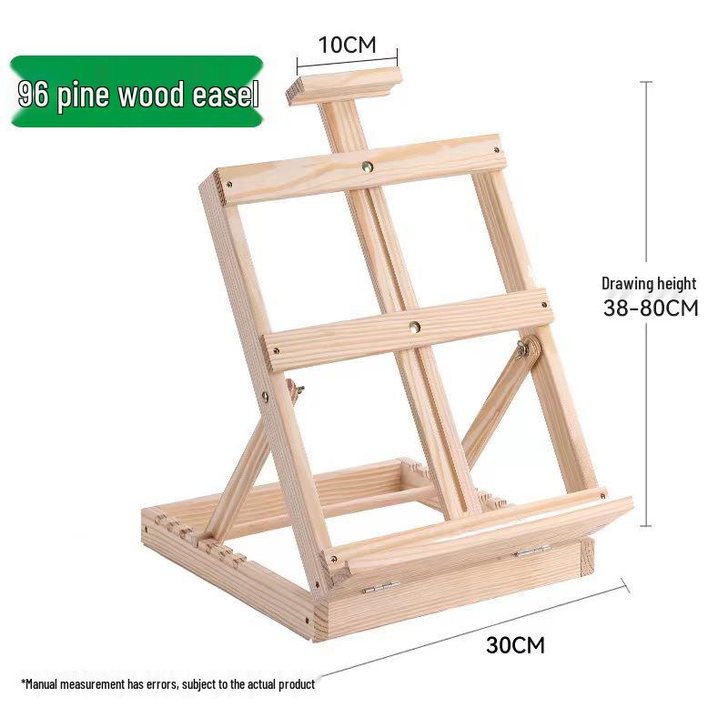 Portable Foldable Solid Wood Art Student Easel: Desktop Drawing Board and Artwork Display Stand
