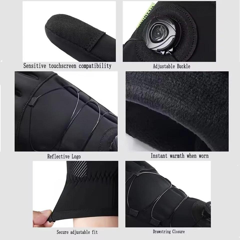 1pair Winter Warm Gloves for Men Women Extended Thickened Windproof and Waterproof Sports Touchscreen Skiing Cycling Gloves