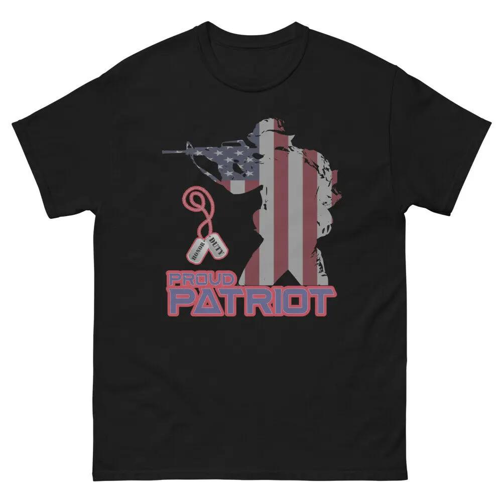 Proud Patriot Honor And Duty Heavyweight Tee Mens 100 Cotton Casual Tshirts Loose Top Size S3XL