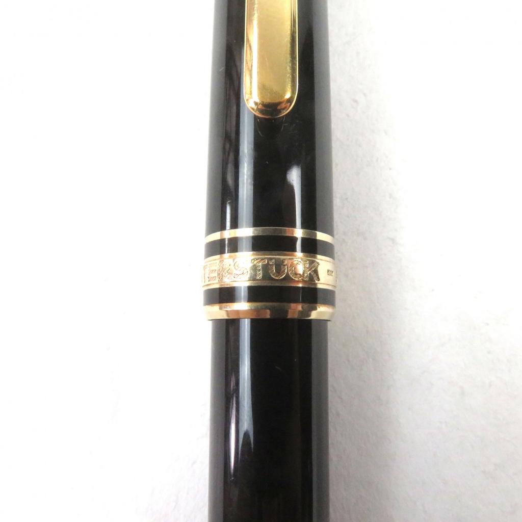 Very Good MONTBLANC Ballpoint Pen Meisterstck Classic Logo Engraved White Star Used