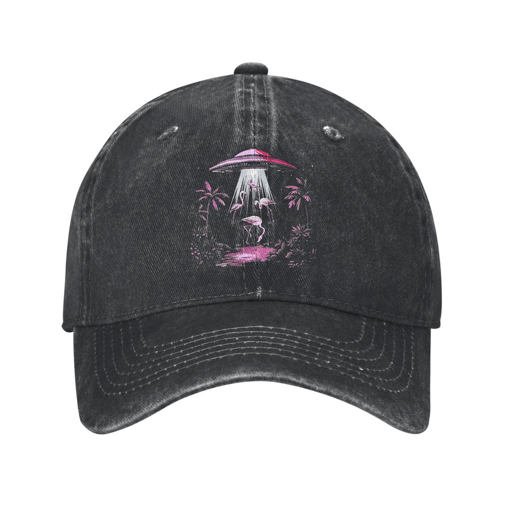 Fashion Our Flock Rocks Flamingo Baseball Caps Unisex Women Distressed Cotton Sun Cap Outdoor All Seasons Travel Gift Caps Hat