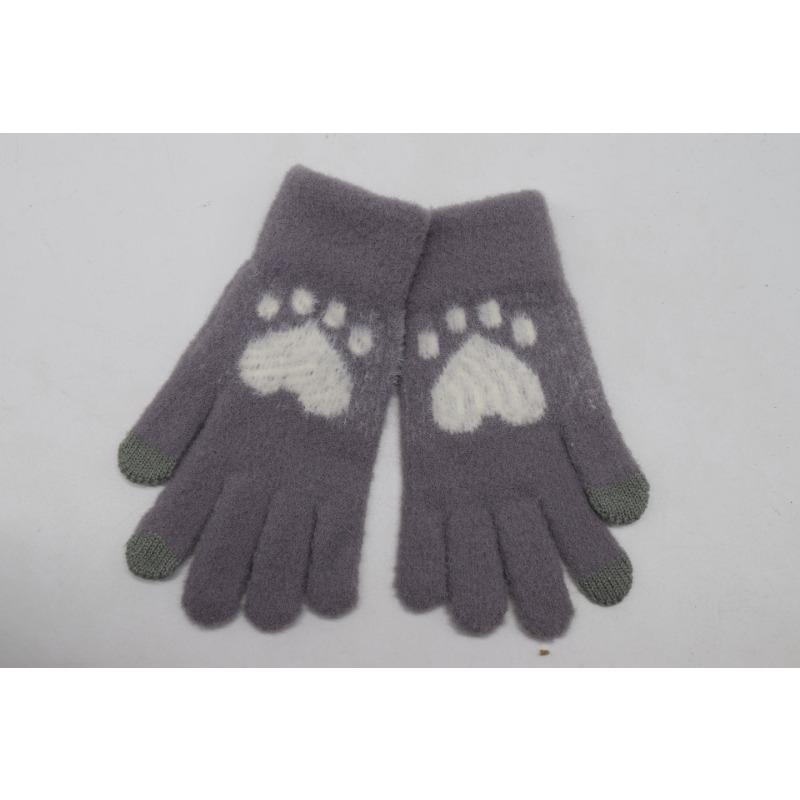Winter Student Touch Screen Gloves Fleece Cold-proof Cat Claws Cute Bear Paw Riding Gloves Cartoon Gloves