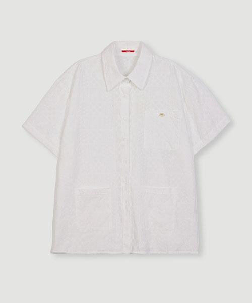 HAINT Shu Lace Punching Pocket Blouse