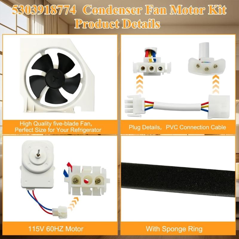 High Efficiency Enduring Condenser Fan Motor Perfect for Refrigerator Replacement Simple Mounting Plastic Structure