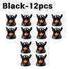 Halloween Ghost LED Candle Light Flickering Candle Lamp Black White Ghost Tealight Horror Table Decor for Party Haunted House