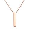 Custom Engraved Minimalist Cylinder Bar Necklace in Stainless Steel