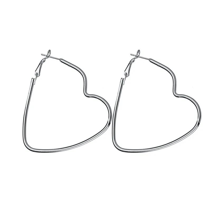 EK2095 New Fashion Hollow Peach Heart Earring Metal Plating Ornaments Simple Dangle Ear For Women Copper Brincos Jewelry