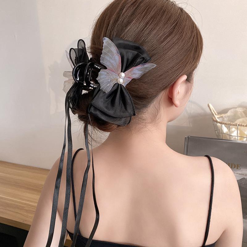 Korean acrylic flower hairpin, female clip, catch clip, shark clip, large temperament, and many heads of hair.
