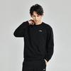 Li Ning Solid Color Loose Fit Drop Shoulder Pullover Long Sleeve Sweatshirt Unisex Sweatshirt Black AWDUG77-1