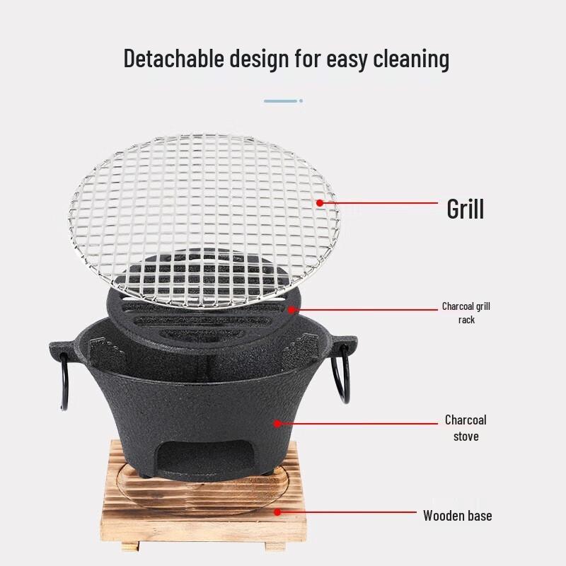 Feitule Classic Large Cast Iron Solar Grill Set