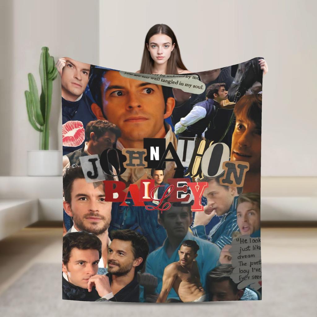 Jonathan Bailey Flannel Blanket  Warm Soft Throw Blanket for Living Room Picnic Print Bedspread Sofa Bed Cover