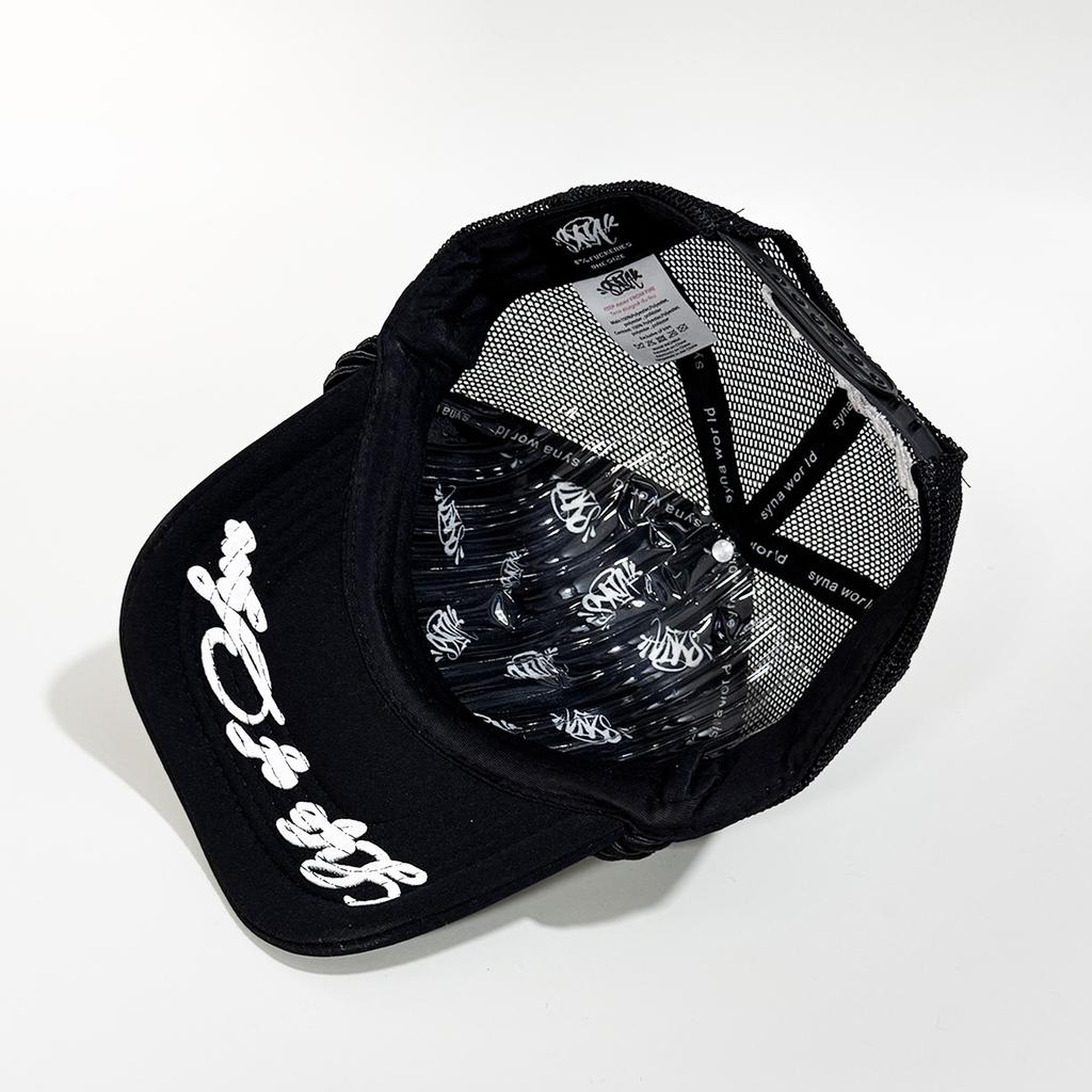 Syna Marca Trendy Ricamo Lettere Rete Cappellino da Baseball Per Uomo e Donna Versatile Traspirante Cappellino Protezione Solare Coppia Tendenza Moda