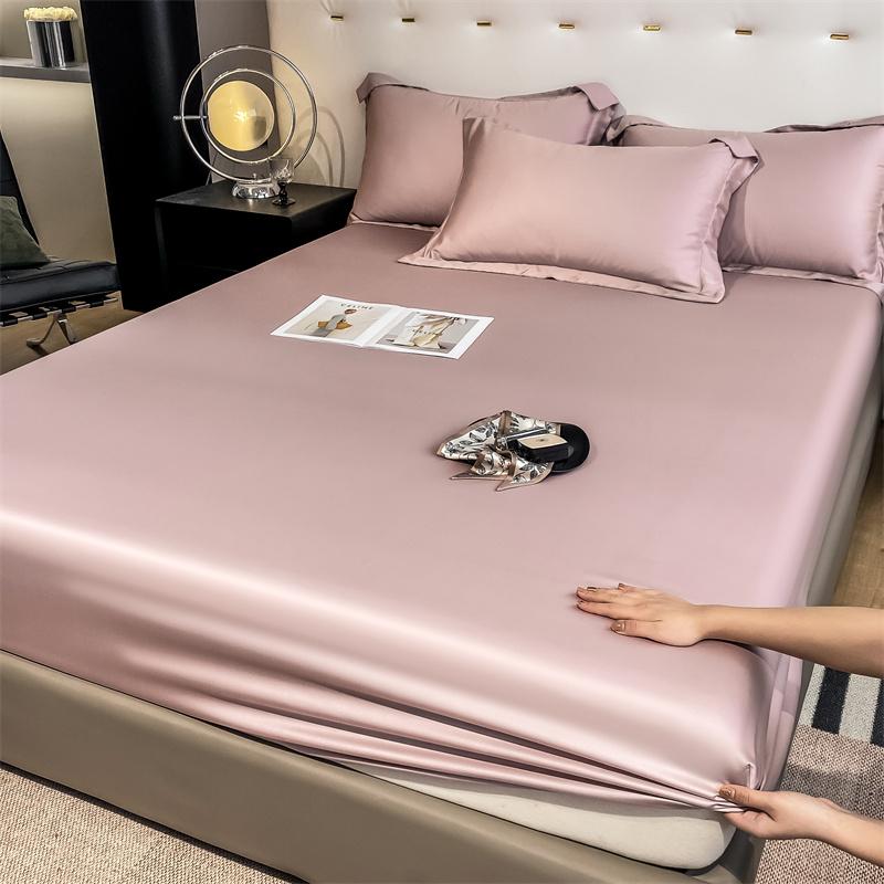 3pcs Set 100% Bamboo Mattress Protector Mattress Cover Fitted Sheet with Elastic Band Bedsheet 1000 Thread Count Queen King Size