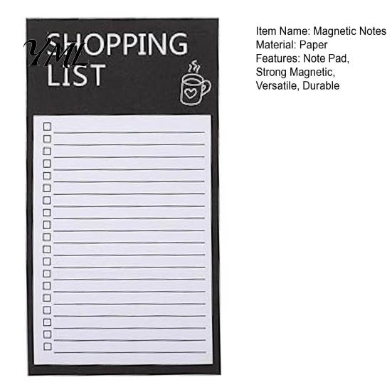 Magnetic Shopping Memo Refrigerator Checklist Notepad, Tear-off Routine Planner, Daily To-Do Journal for Planning Pad Home And Office Fridge Notepad