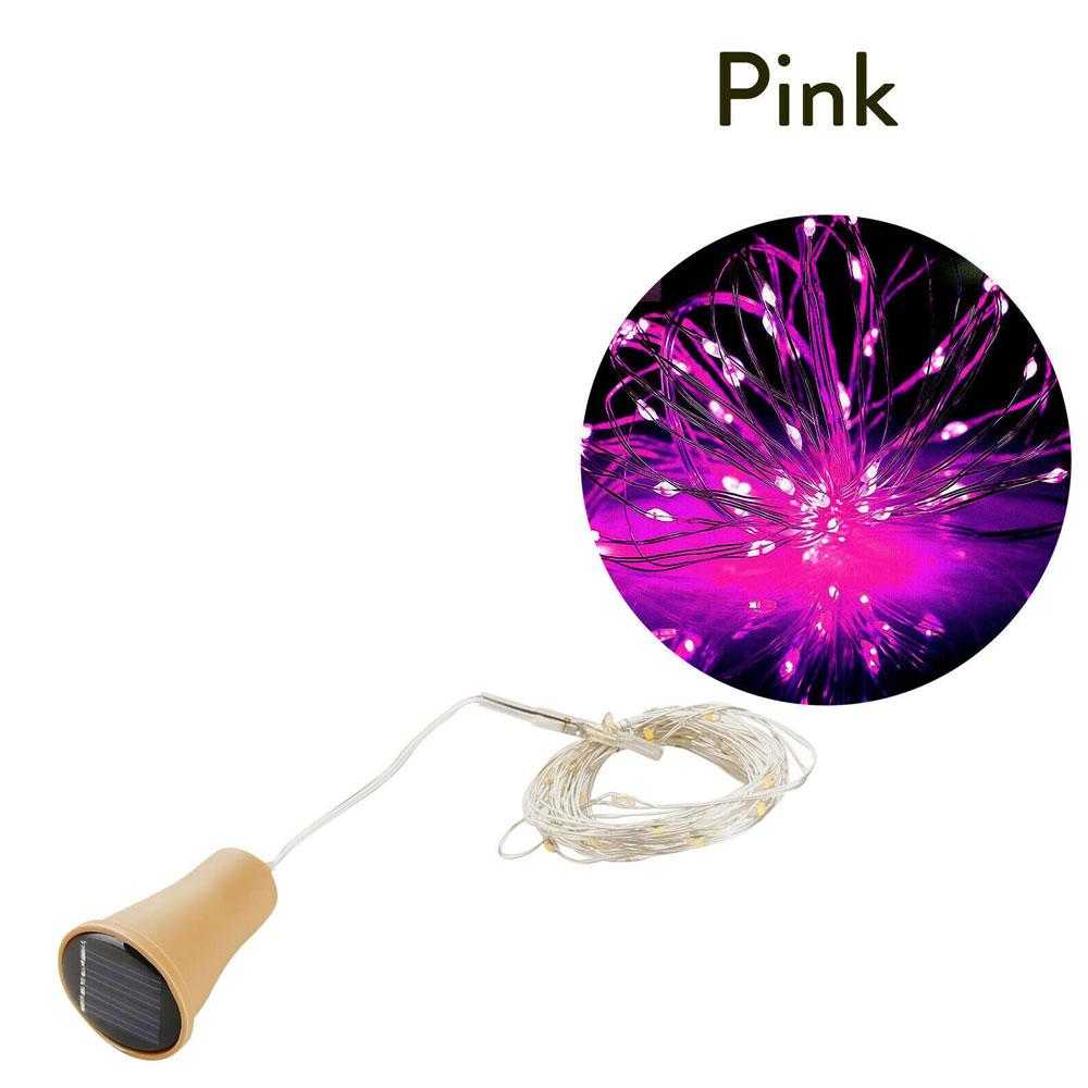 Solar Powered 10LED 20LED Wine Bottle Lights Cork Shape Fairy Lights Garland Christmas Light Copper Wire Home Room Decor Lamp