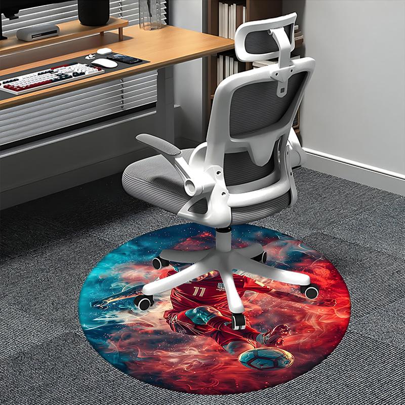 

Cristiano Ronaldo Chair mat Round Rug-Office carpet, Non-slip, Suitable for Living Rooms, Bedrooms Decor.1205322a 80cm by 80cm