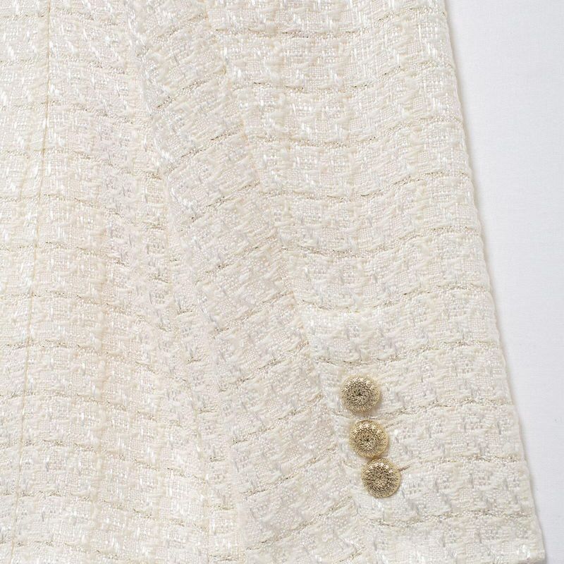 Kaslead New Arrival Women's Fashion Style Fashion Minimalist Textured Double Breasted Suit Outwear 9104960