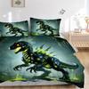 3pcs Bedding Set DinoBot Cyberdinosaur Includes 1 Comforter + 2 Pillowcases, Without Pillow Inserts, Soft Comfortable, Lightweight Breathabl