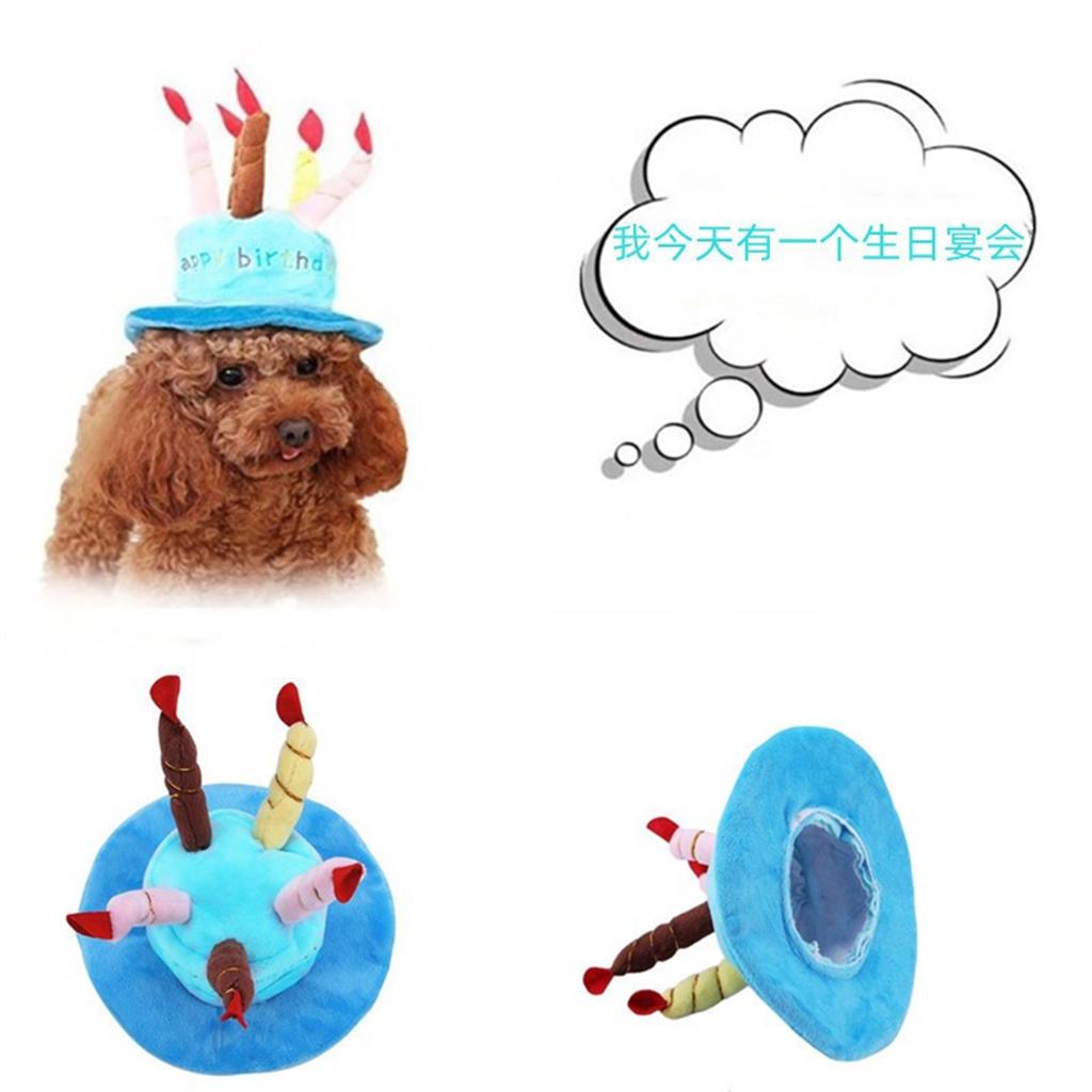 Pet Birthday Hat Party Accessory Adjustable Size Soft Fabric Comfortable Fit Suitable for Small Medium Large Pets Celebration Use