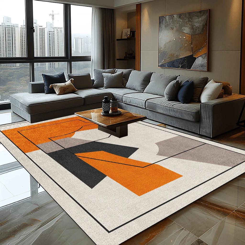 Nordic Geometric Carpet for Living Room Modern Luxury Decor Sofa Table Large Area Rugs Home Bathroom Non-slip Washable Mat
