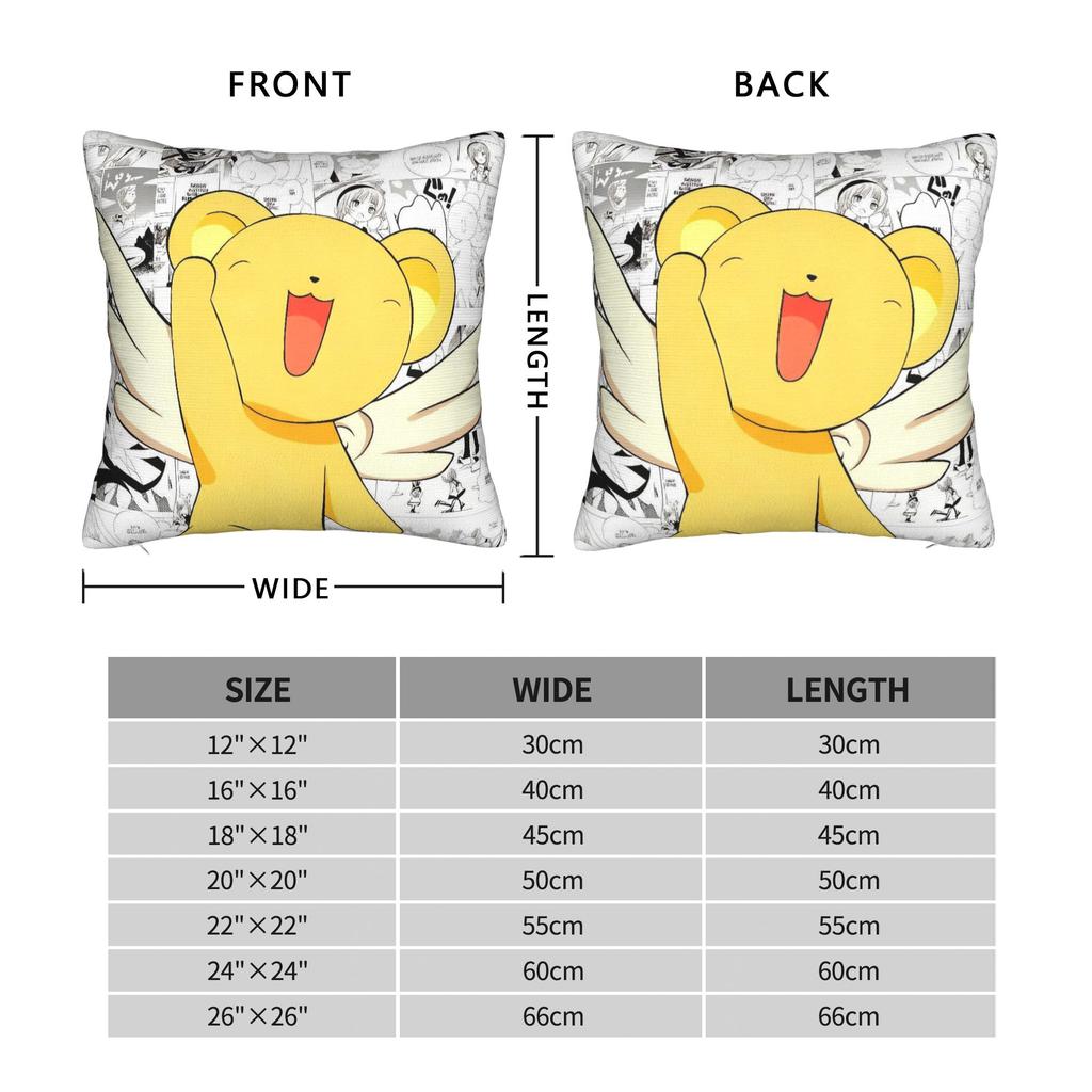 Sakura Magical Cartoon Anime Pillow Case Comfy Pillow Cover Vintage Pillowcases For Sofa Car Home Decor