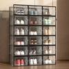 6pcs Thickened Shoe Boxes Sneaker Display and Storage Stackable Shoes Rack Storage Bins for Hats and Clothes Dustproof Organizer
